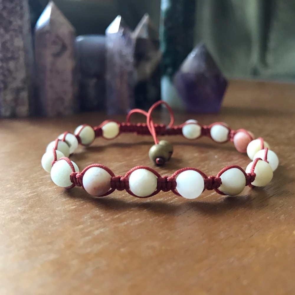 Handmade} Amazonite w/ Hematite Accent Bracelet